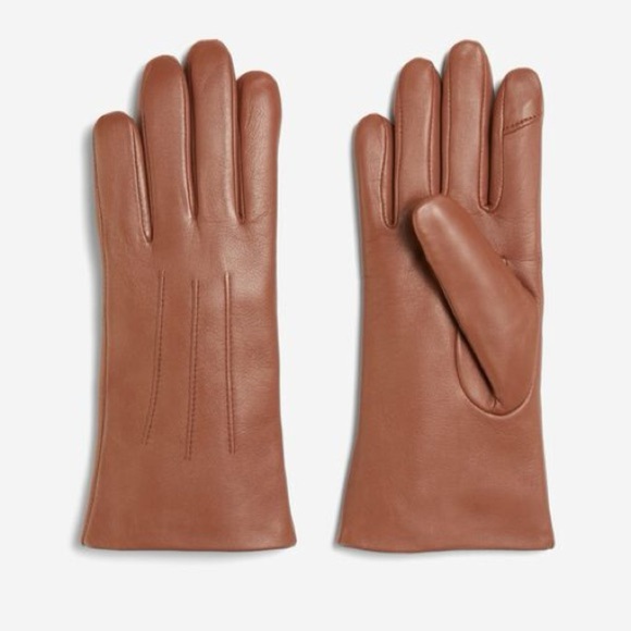 NWT Cole Haan Women's Leather Touch Screen Gloves in British Tan - Size XL - Picture 8 of 8